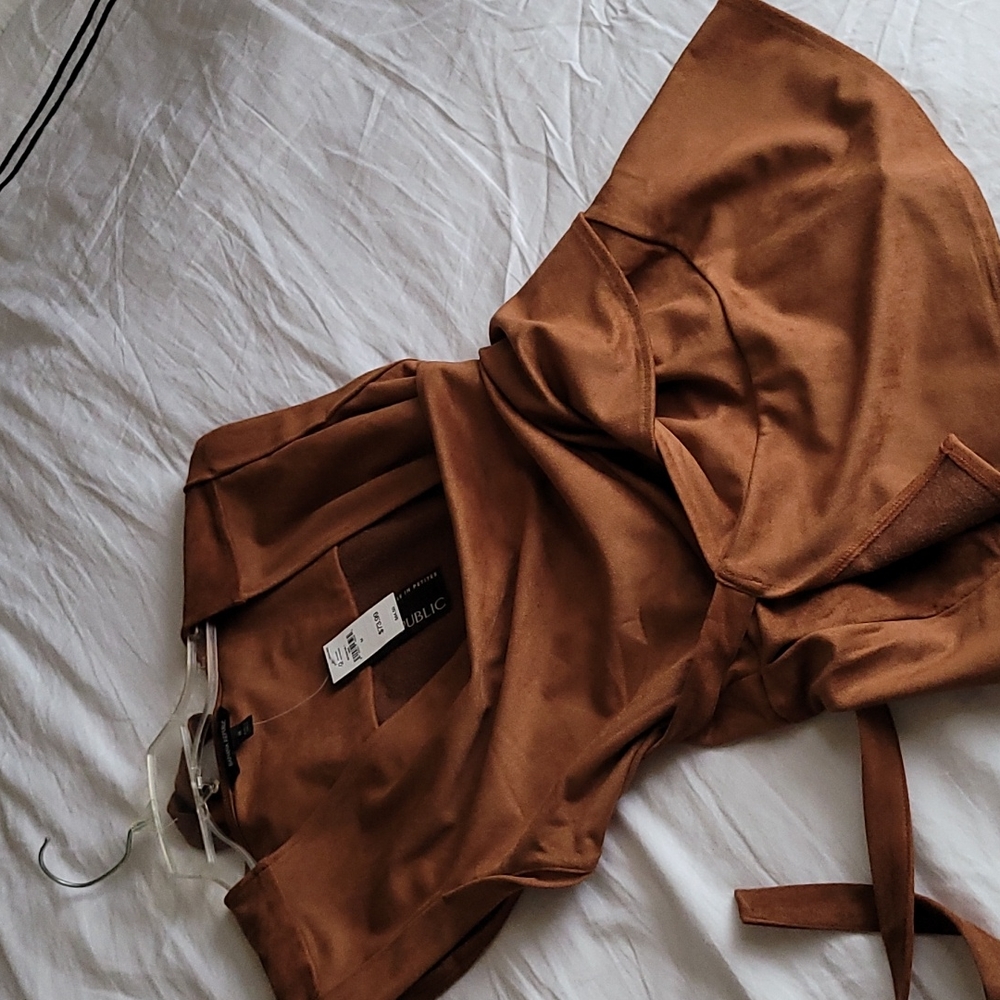 SOLD!!! Banana Republic Vegan Suede Wrap Top